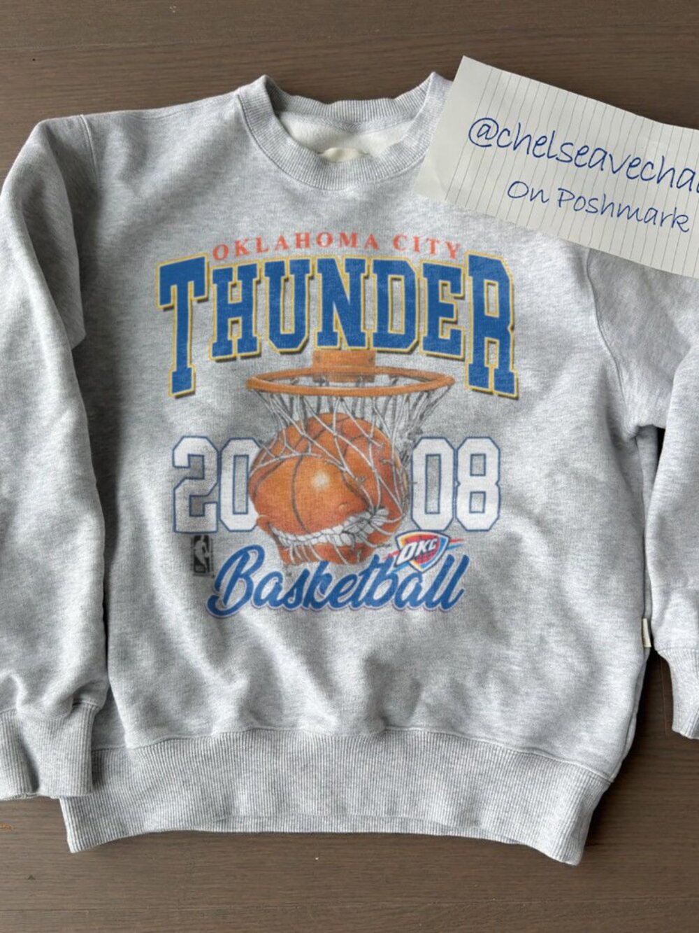 Vintage Oklahoma City Thunder Basketball Sweatshirt, Retro Thunder NBA Shirt Tee
